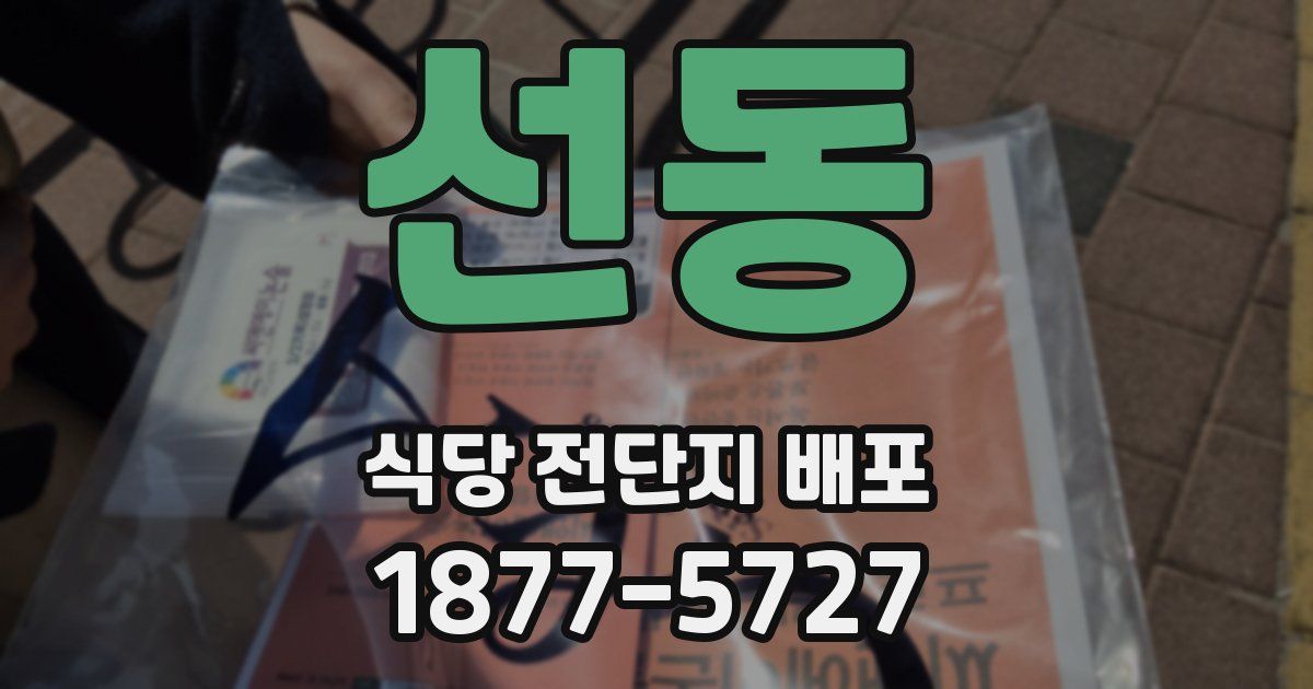 선동 식당 전단지 배포