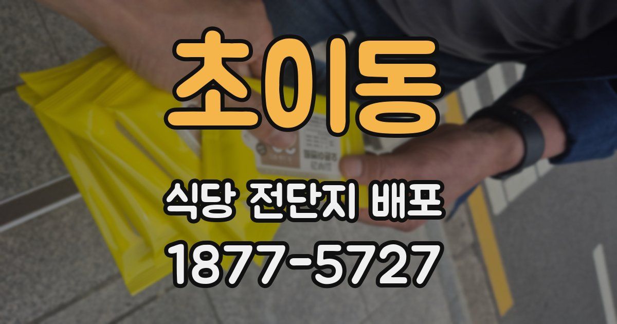 초이동 식당 전단지 배포