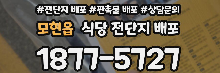 모현읍 식당 전단지 배포