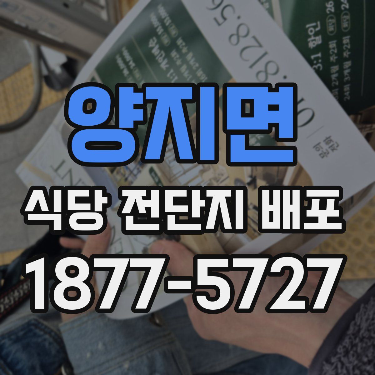 양지면 식당 전단지 배포