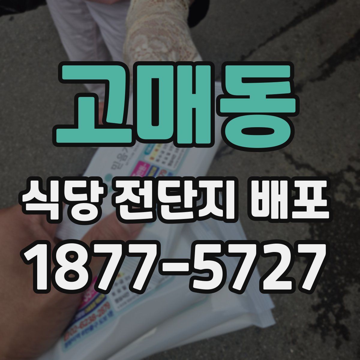 고매동 식당 전단지 배포