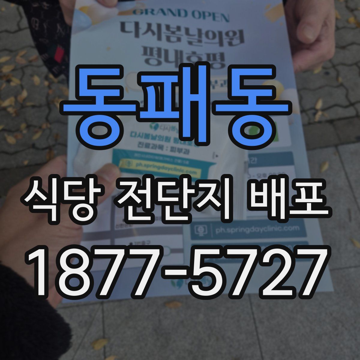 동패동 식당 전단지 배포