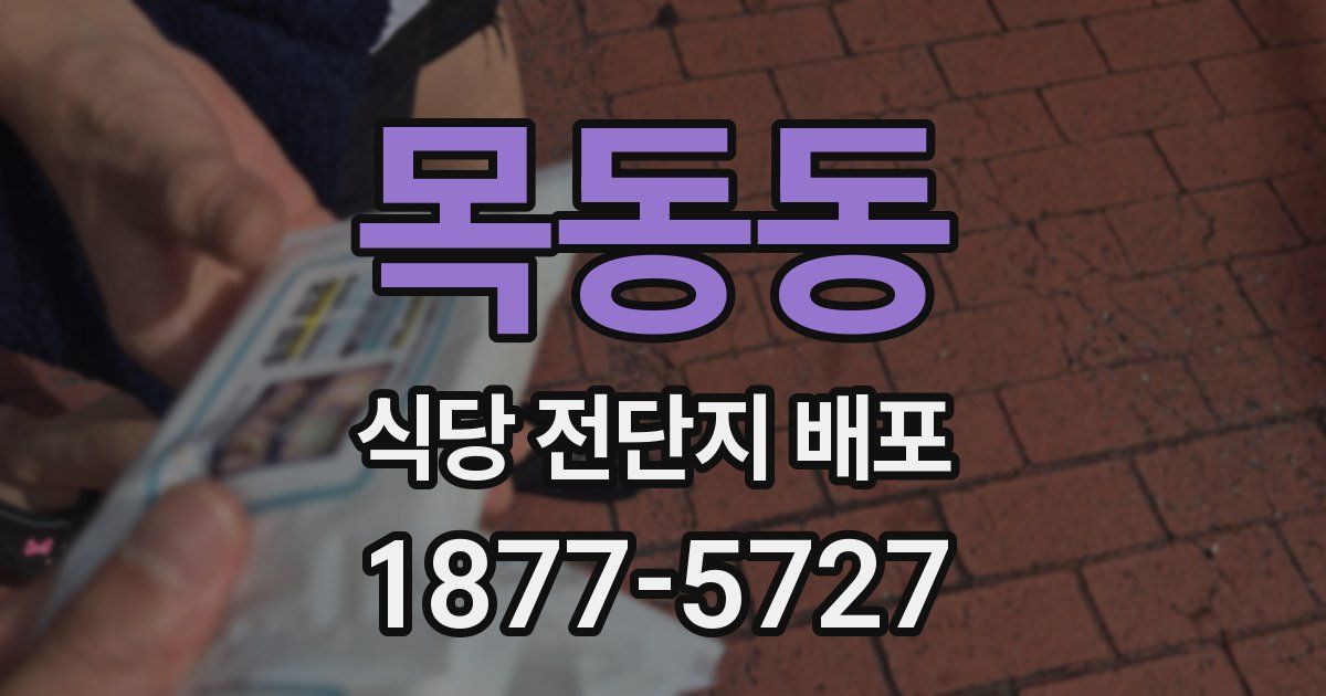 목동동 식당 전단지 배포