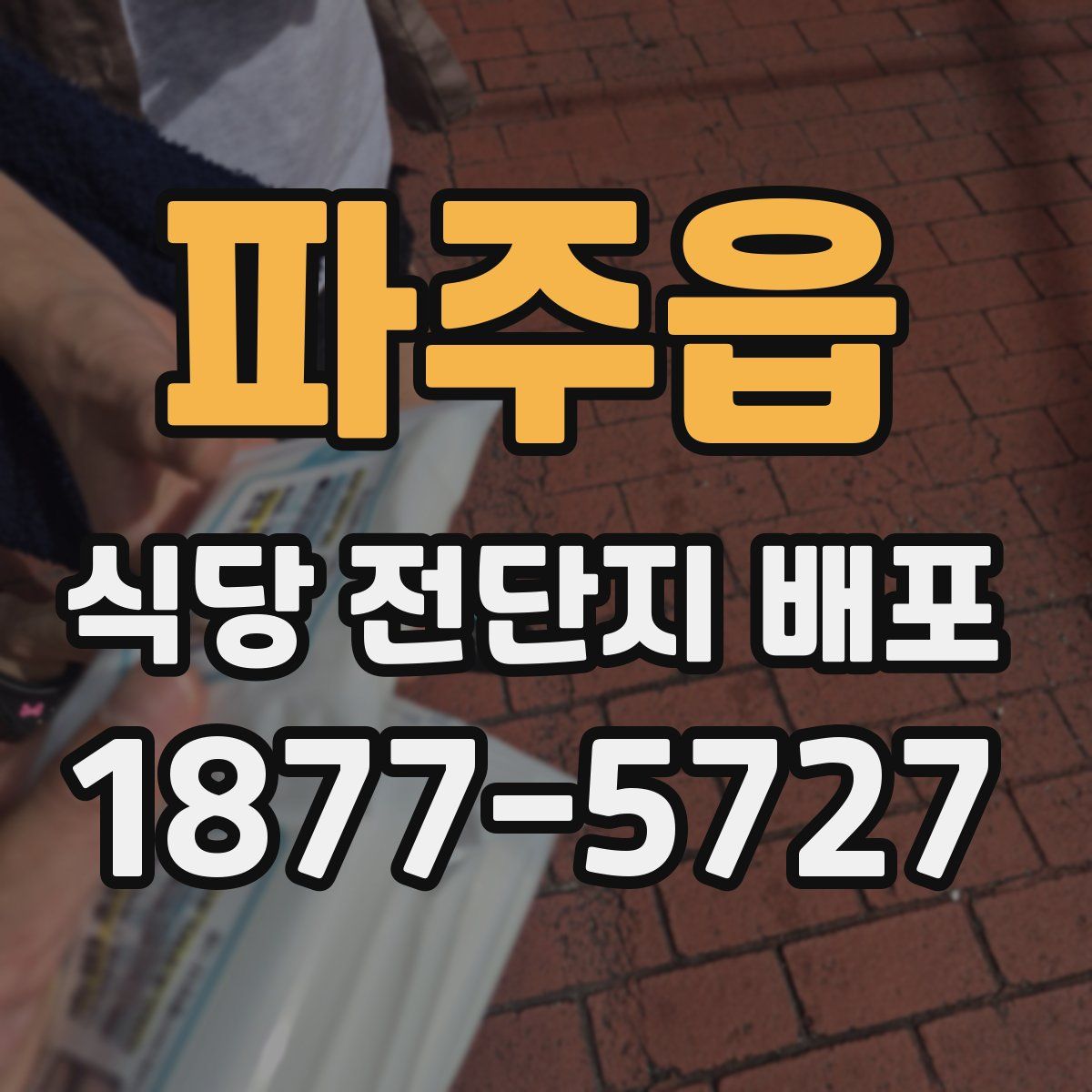 파주읍 식당 전단지 배포