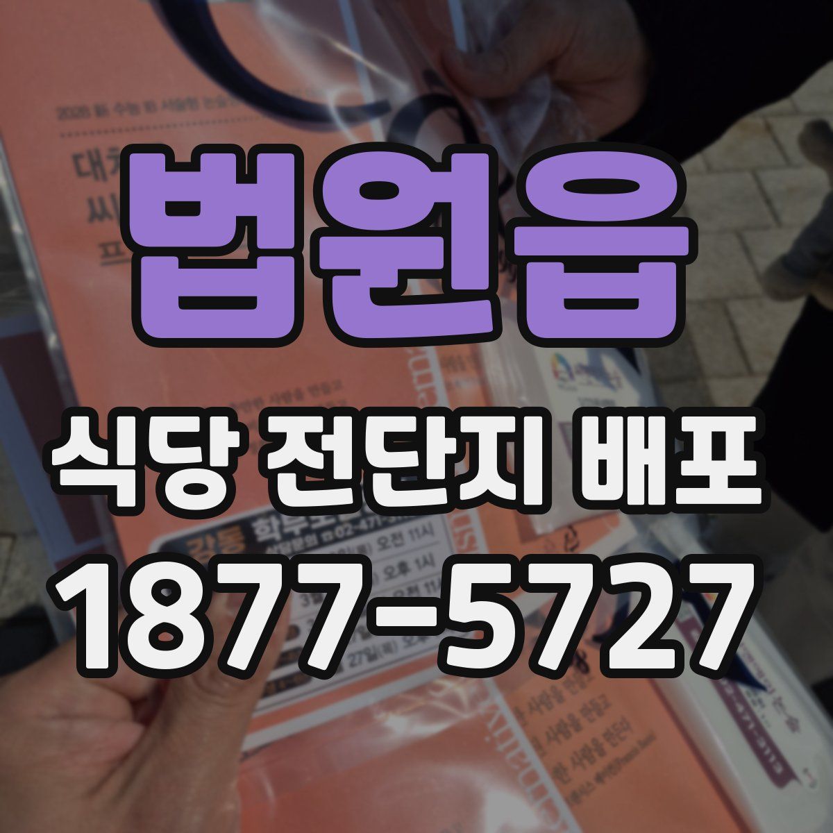 법원읍 식당 전단지 배포