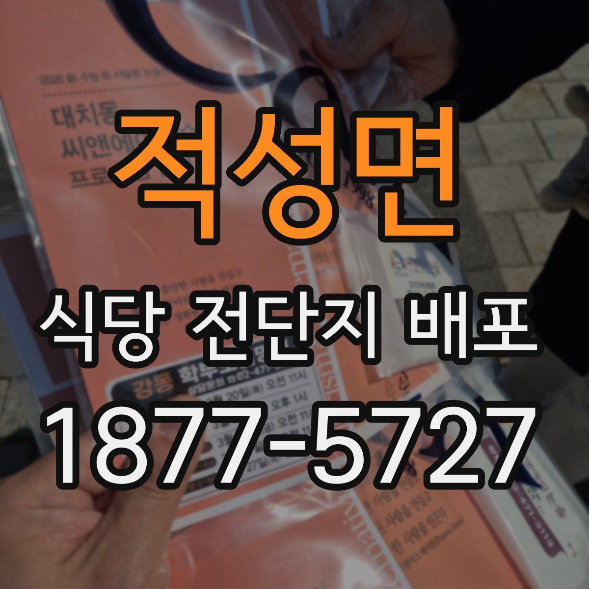 적성면 식당 전단지 배포