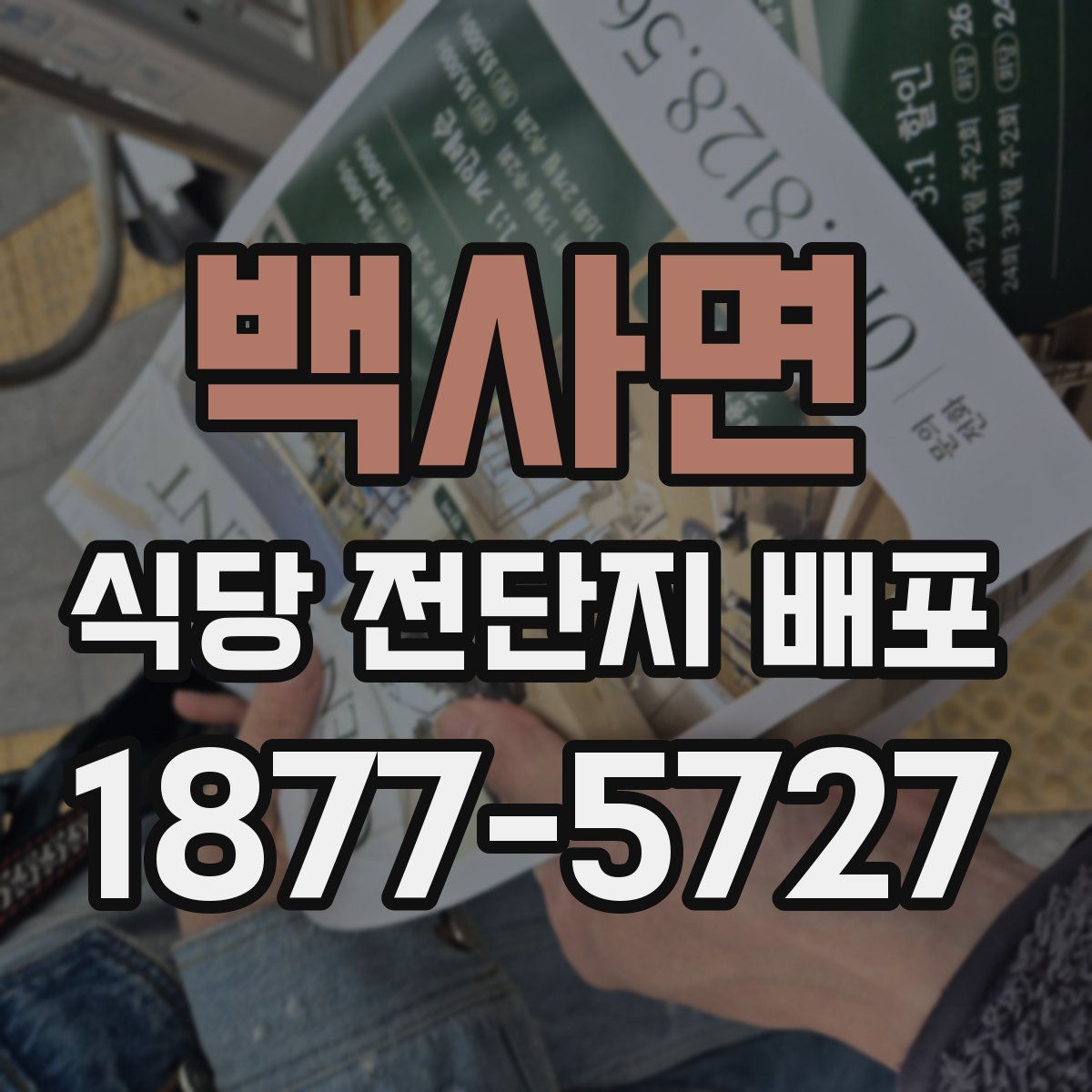 백사면 식당 전단지 배포