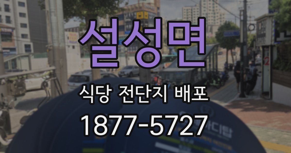 설성면 식당 전단지 배포