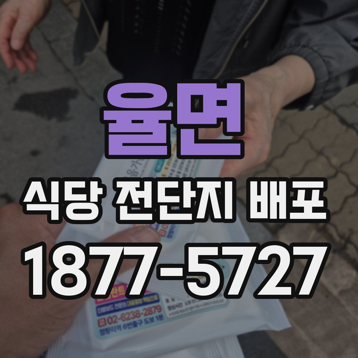 율면 식당 전단지 배포