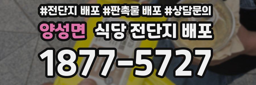양성면 식당 전단지 배포