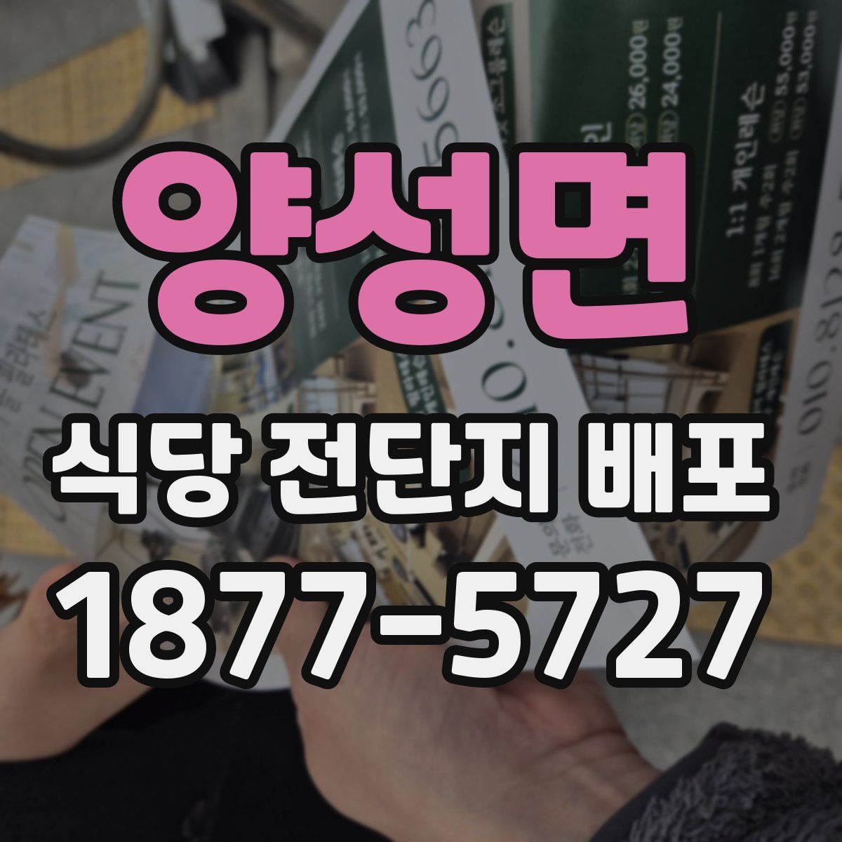 양성면 식당 전단지 배포