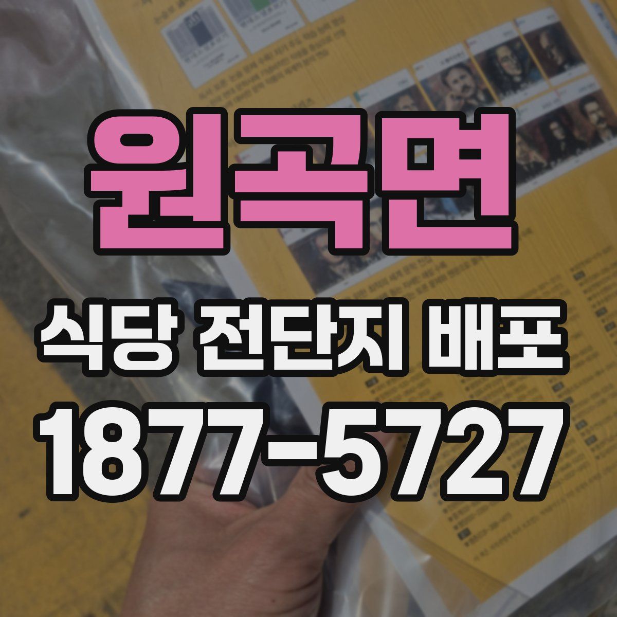 원곡면 식당 전단지 배포