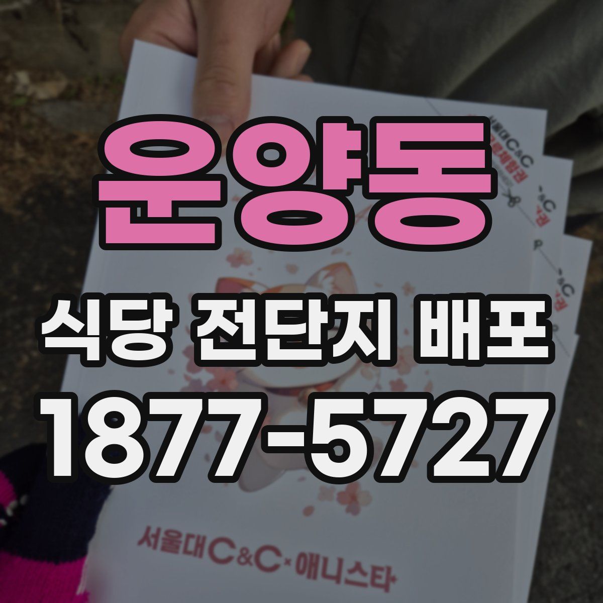 운양동 식당 전단지 배포