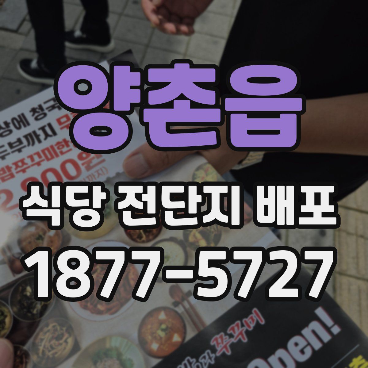 양촌읍 식당 전단지 배포