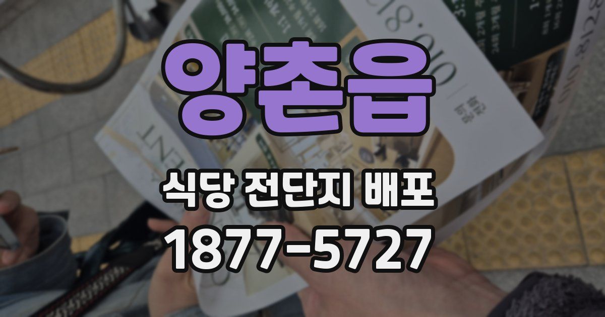 양촌읍 식당 전단지 배포
