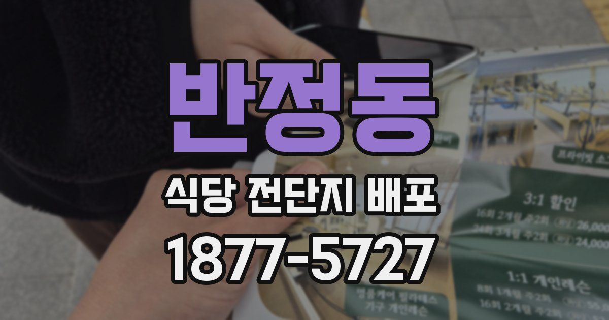 반정동 식당 전단지 배포