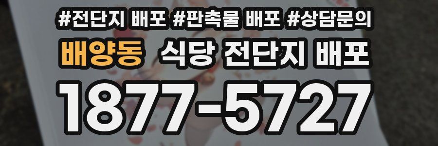 배양동 식당 전단지 배포