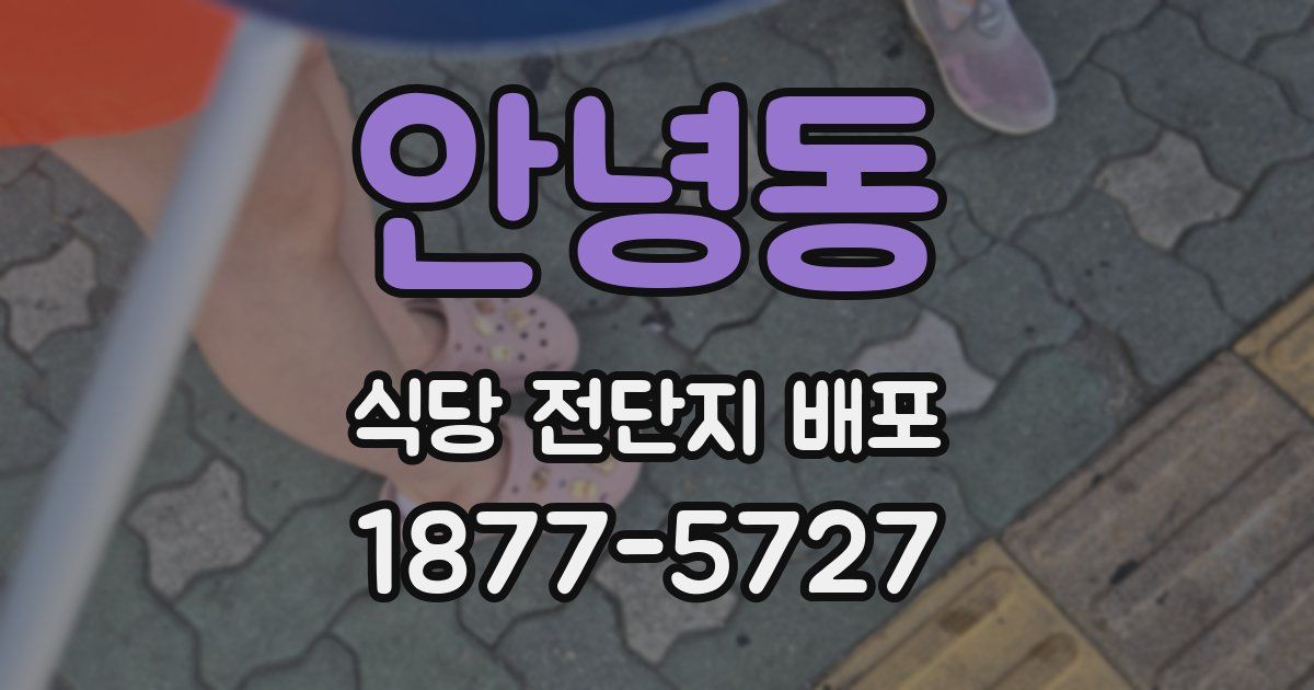 안녕동 식당 전단지 배포