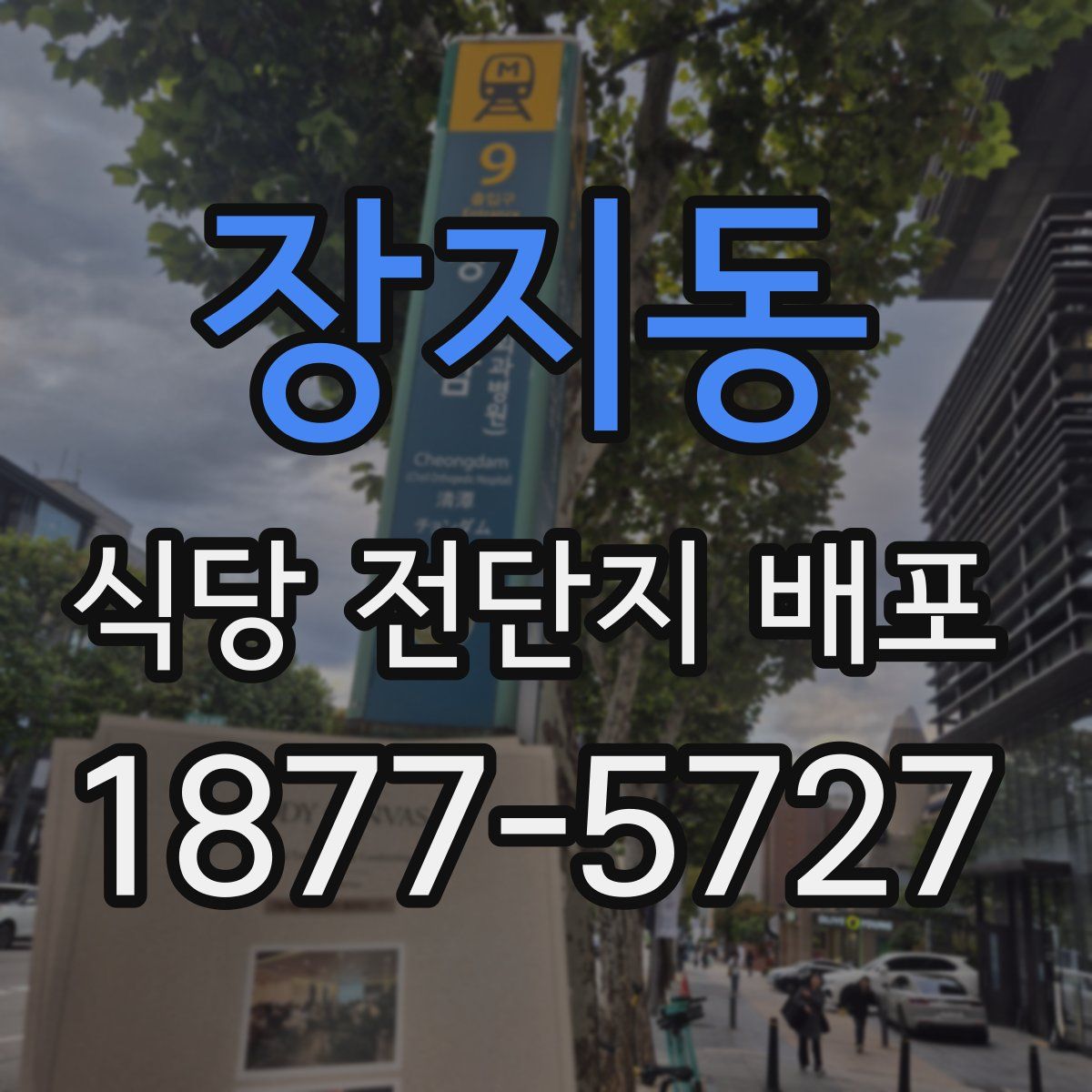 장지동 식당 전단지 배포