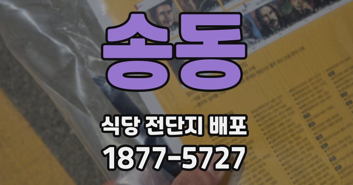 송동 식당 전단지 배포