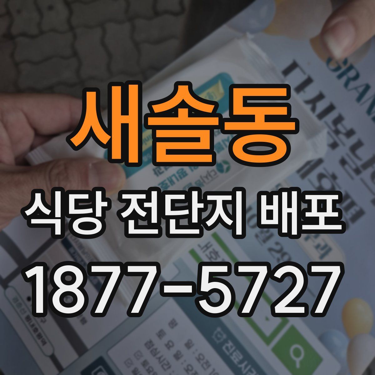 새솔동 식당 전단지 배포
