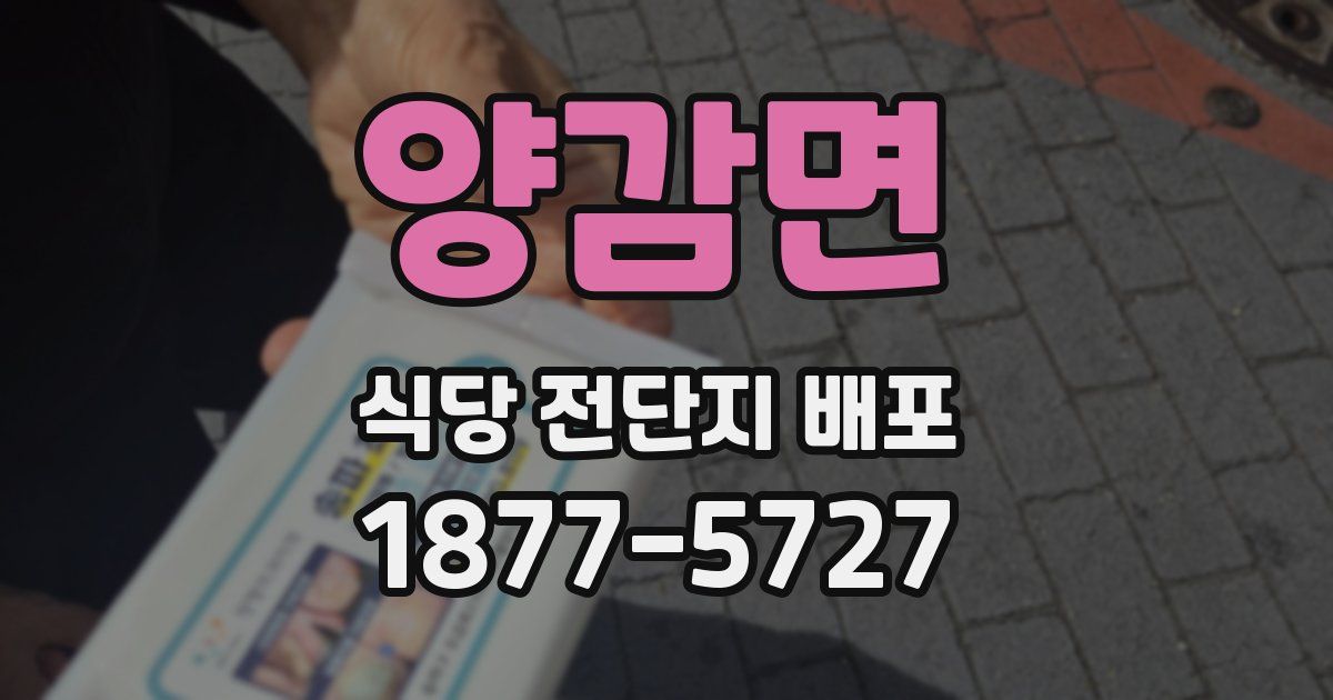 양감면 식당 전단지 배포