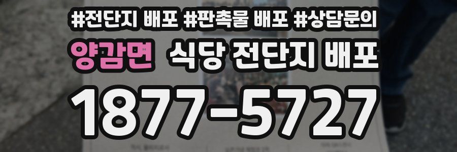 양감면 식당 전단지 배포