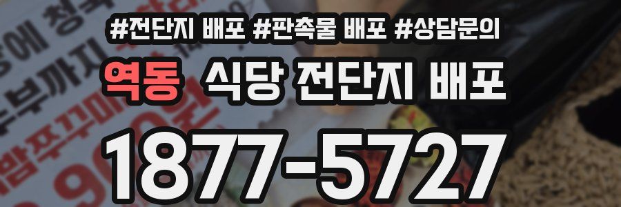 역동 식당 전단지 배포