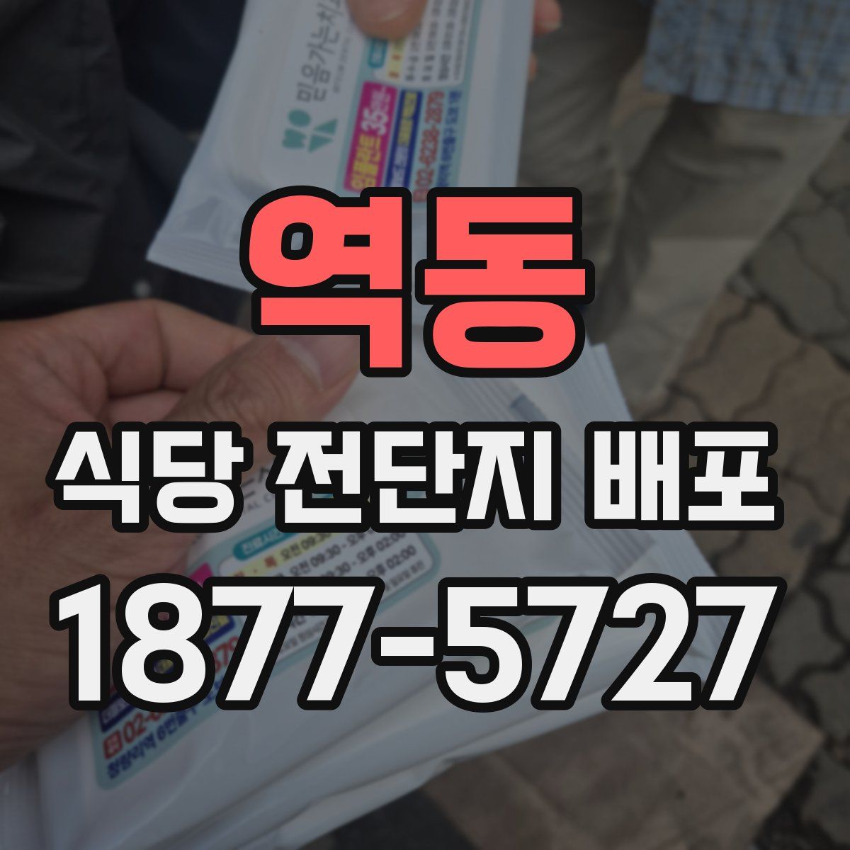 역동 식당 전단지 배포