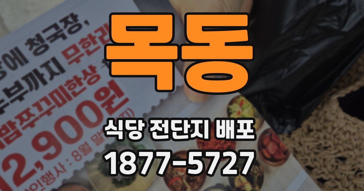 목동 식당 전단지 배포