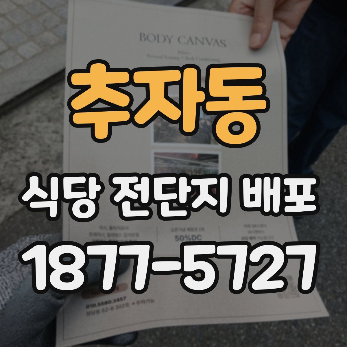 추자동 식당 전단지 배포