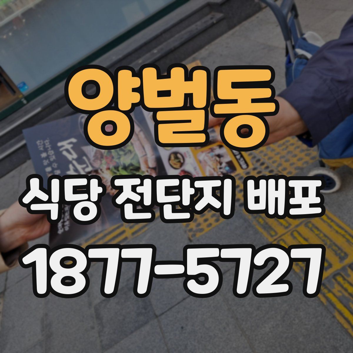 양벌동 식당 전단지 배포