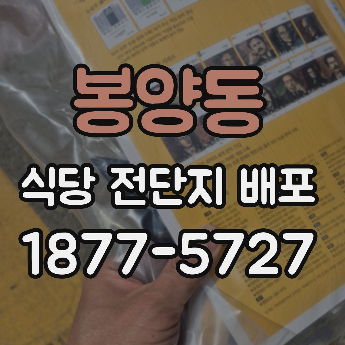 봉양동 식당 전단지 배포