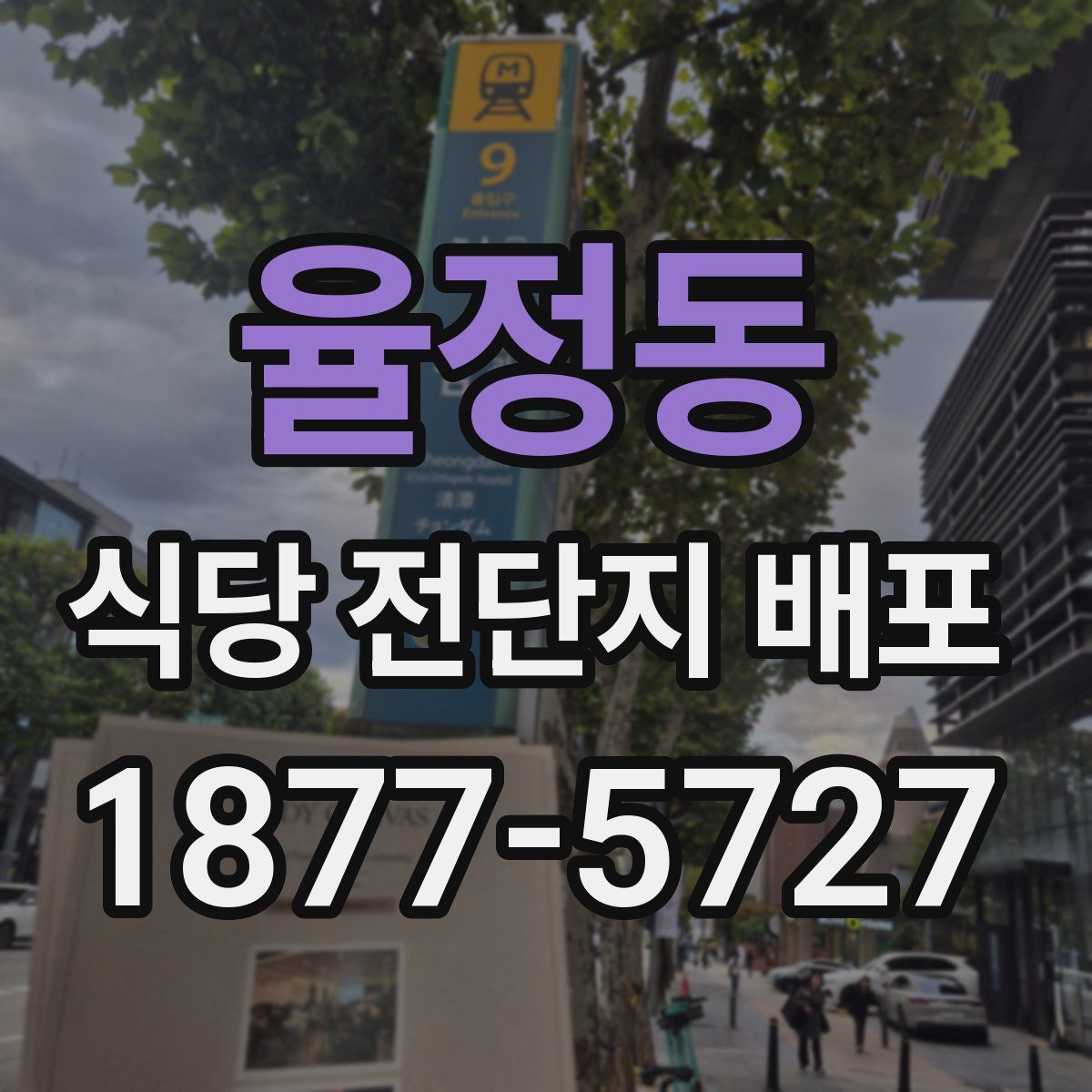 율정동 식당 전단지 배포