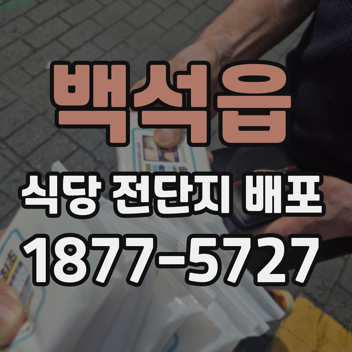 백석읍 식당 전단지 배포