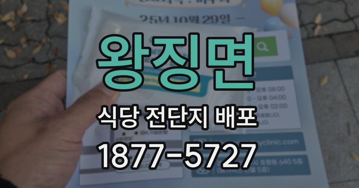 왕징면 식당 전단지 배포