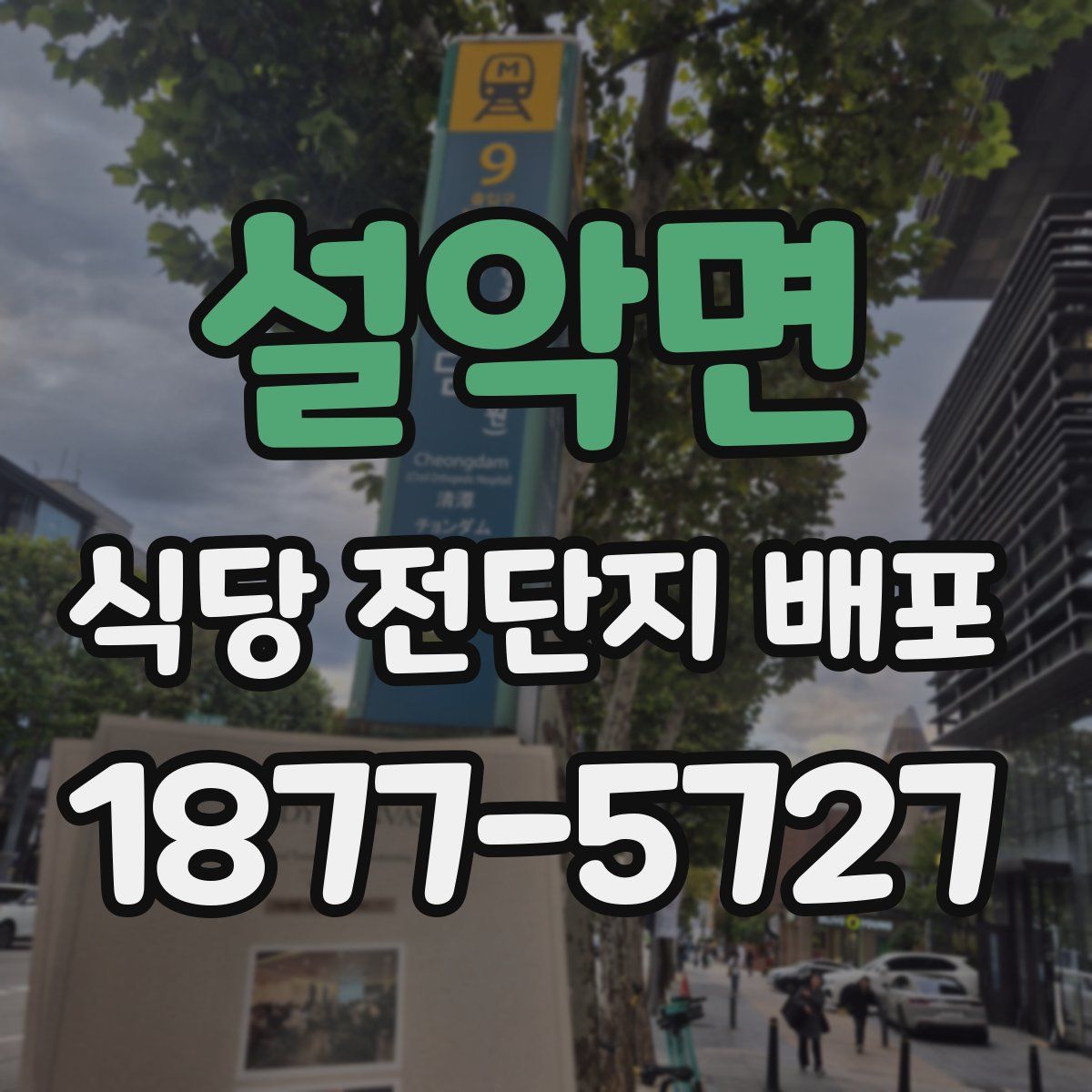 설악면 식당 전단지 배포
