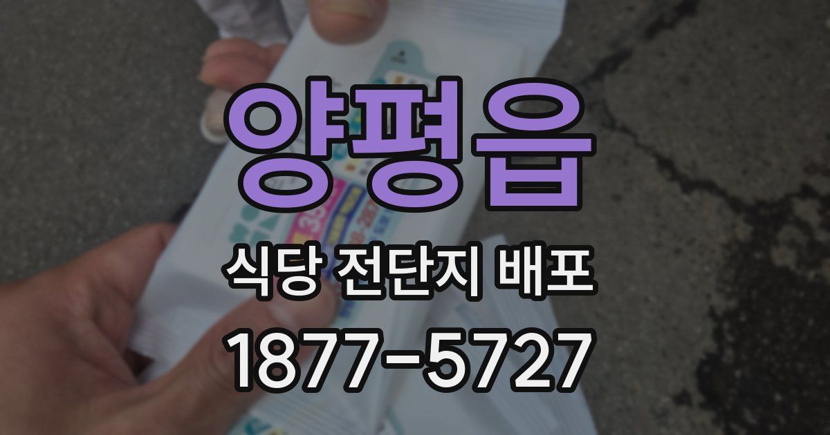 양평읍 식당 전단지 배포