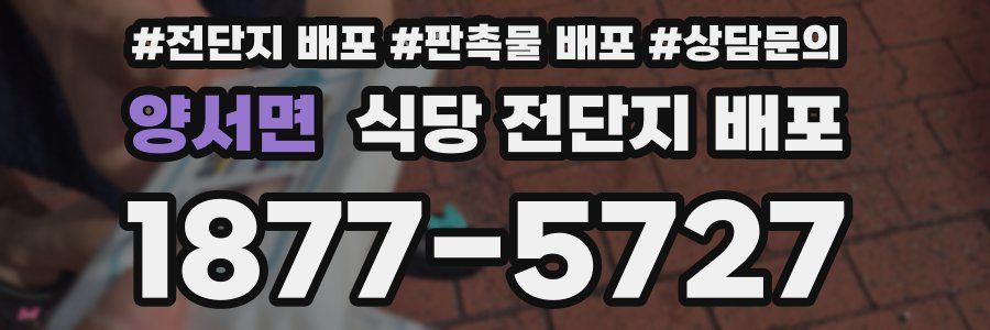 양서면 식당 전단지 배포