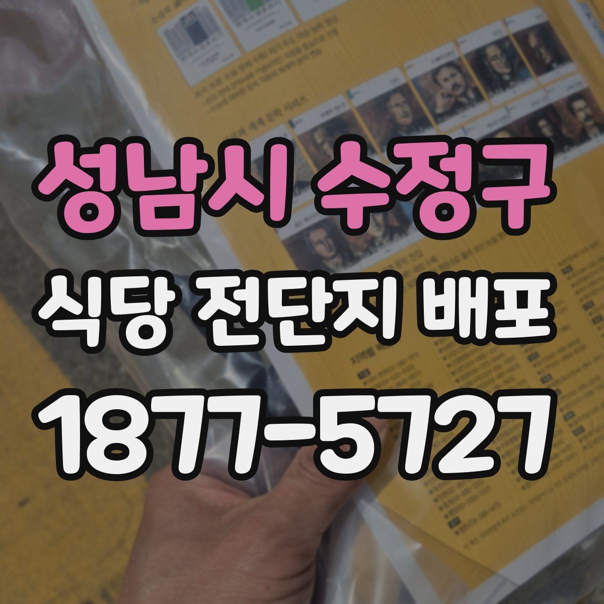 성남시 수정구 식당 전단지 배포