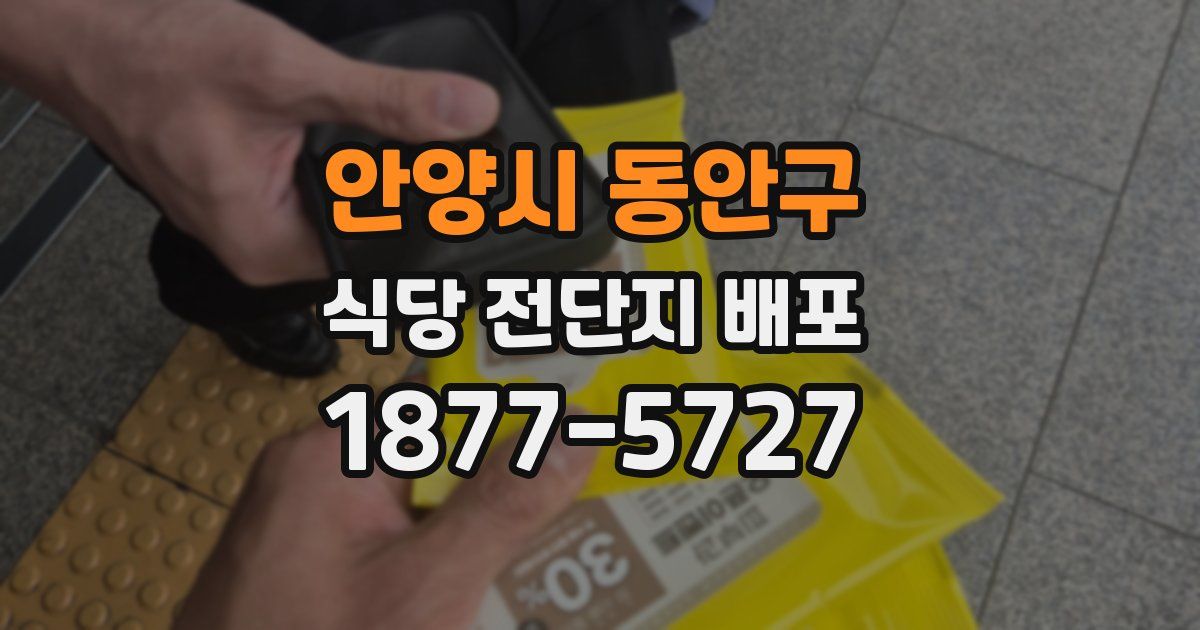 안양시 동안구 식당 전단지 배포