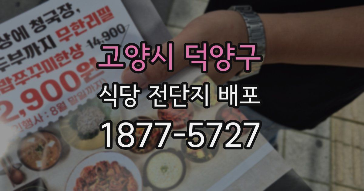고양시 덕양구 식당 전단지 배포