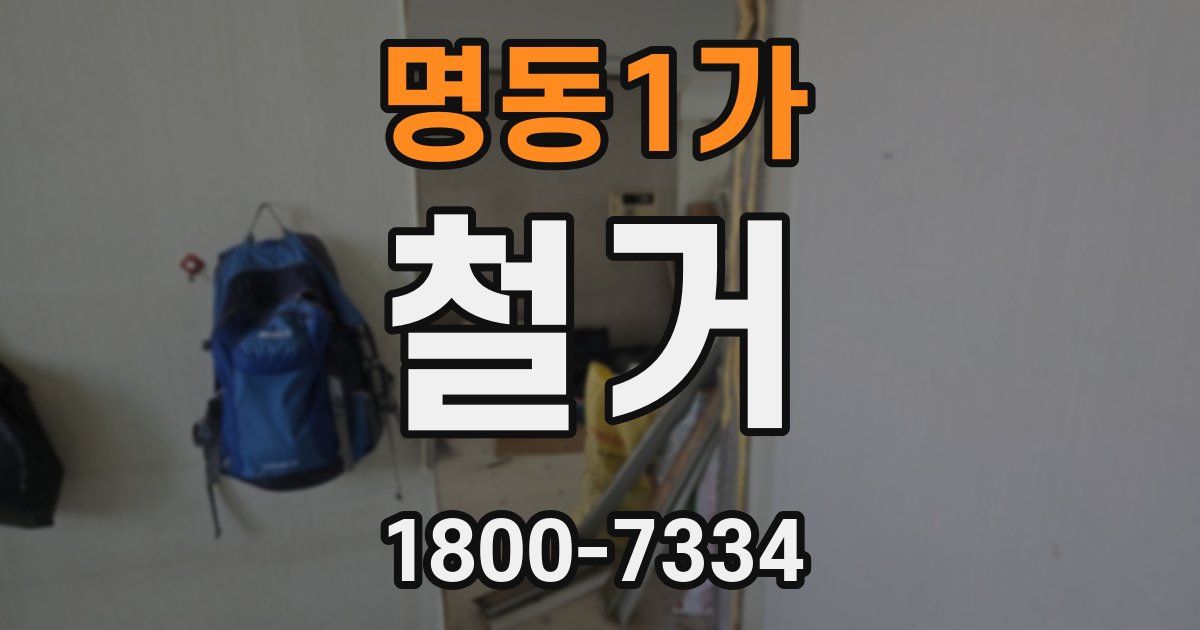 명동1가 철거