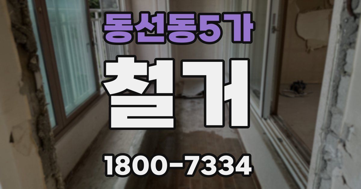 동선동5가 철거