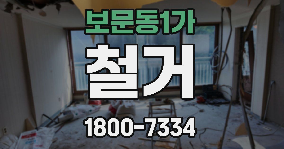 보문동1가 철거