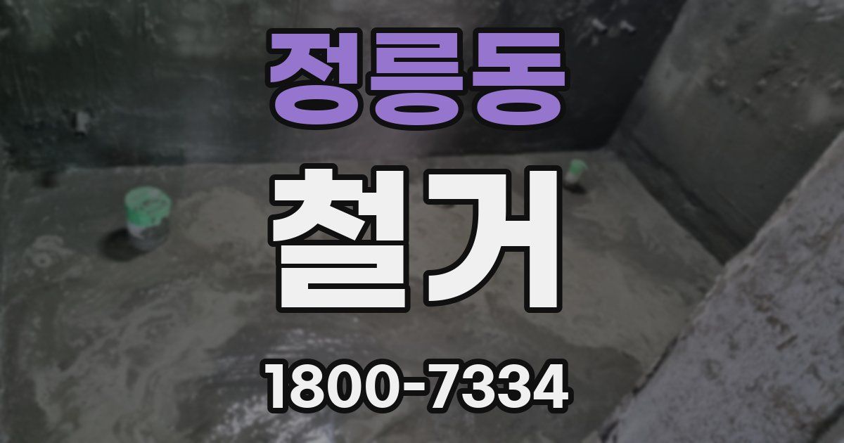 정릉동 철거