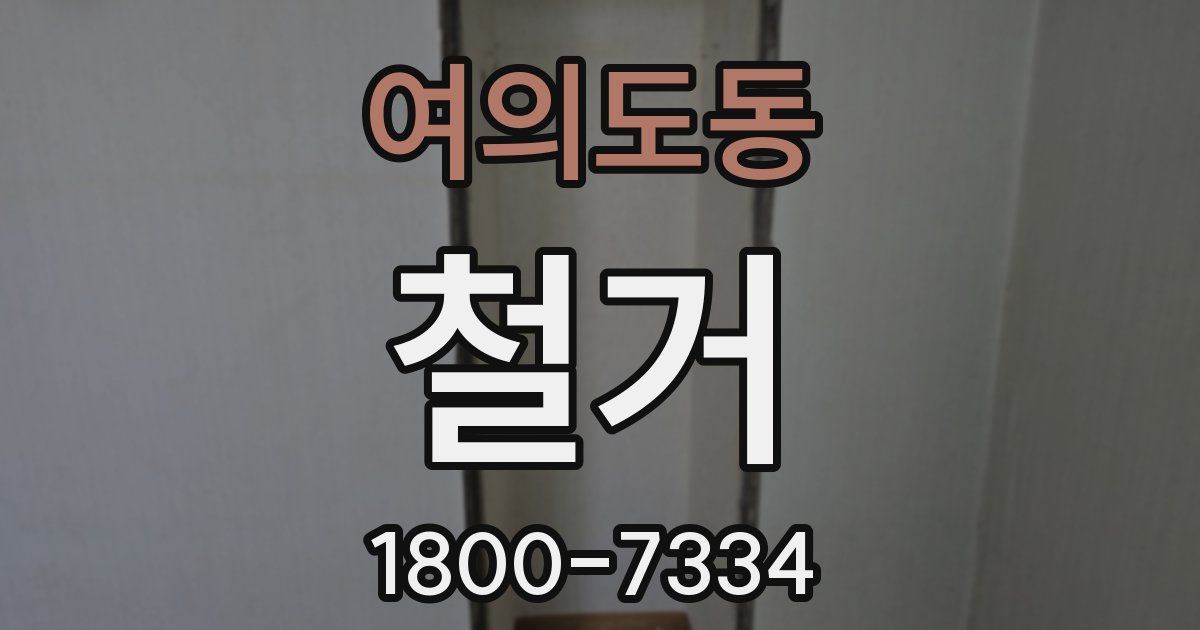 여의도동 철거