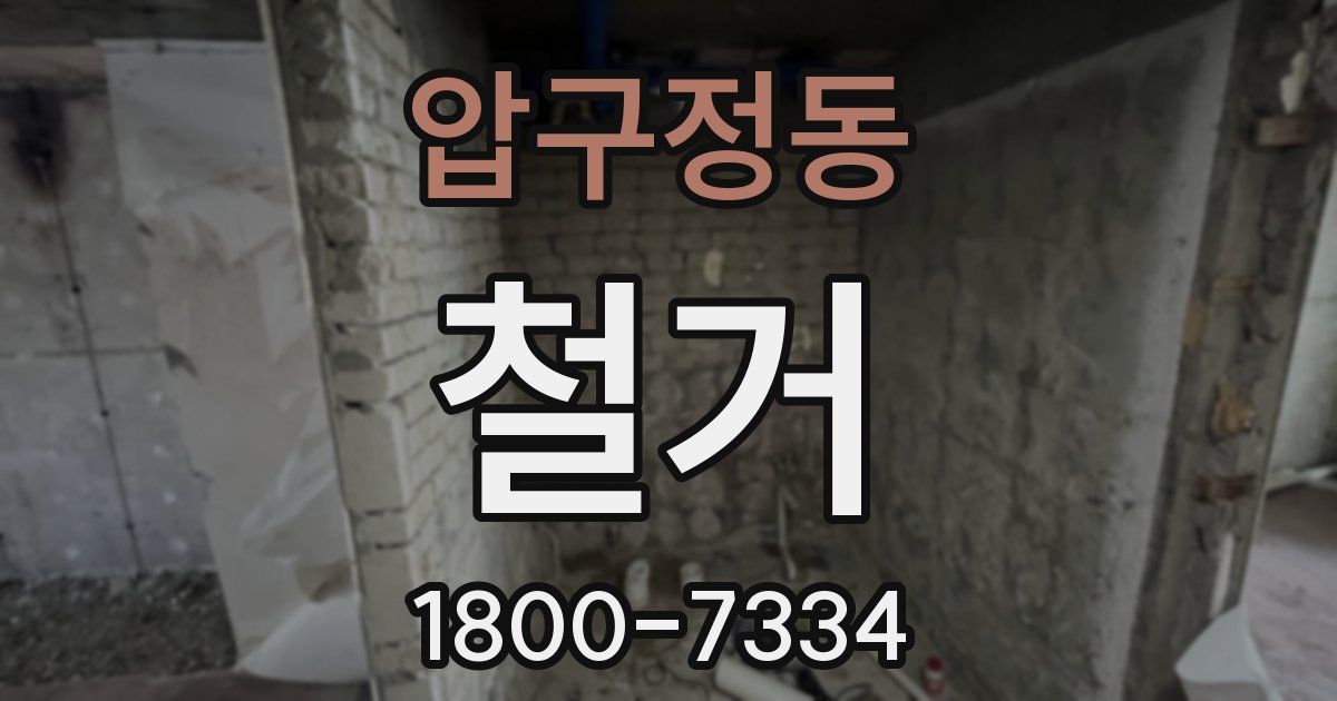 압구정동 철거