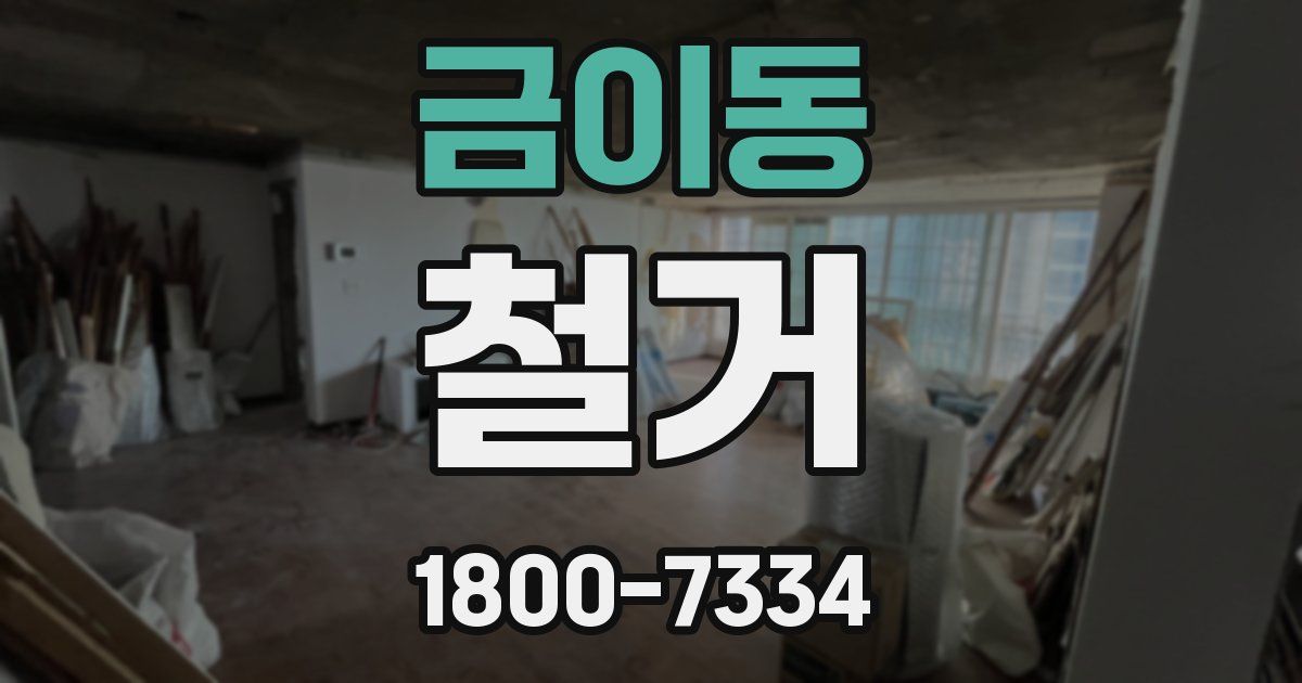 금이동 철거
