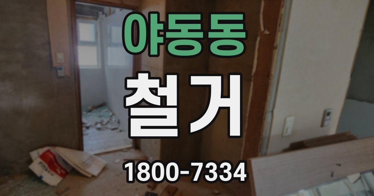야동동 철거